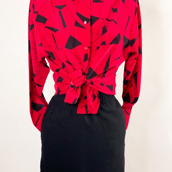 Vintage 1980's Upper Class Blouse, Size 10 - Picture 3 of 7